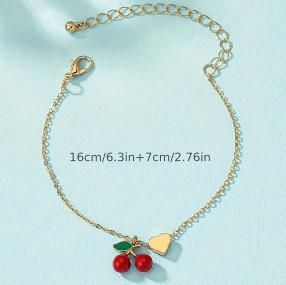 NEW! Trendy Cherry Charm Bracelet – Perfect for Any Occasion - Picture 4 of 6